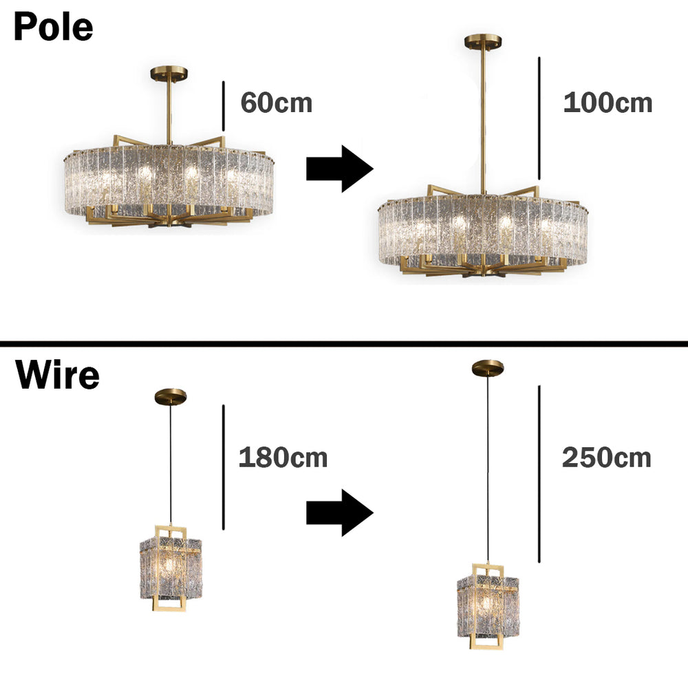 Customize the Pole and Wire heights.