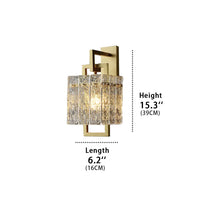 Hestia crystal wall sconce Size, lamp height 15.3 inches, the crystal lighting lamp length 6.2 inches.