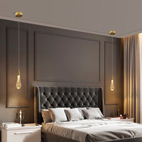 Indura crystal small chandelier for bedside lighting decoration on both sides of the bedroom.