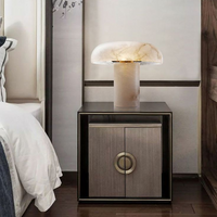 Mushroom Premium Natural Alabaster Marble Table Light For Bedroom Bedside