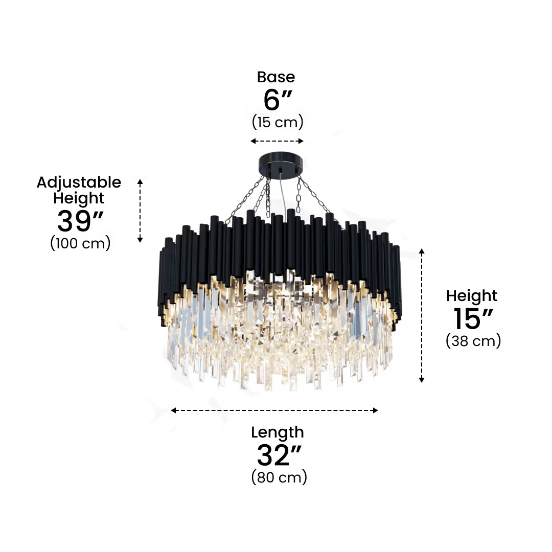 Obsidian Circle Chandelier
