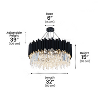 Obsidian Circle Chandelier