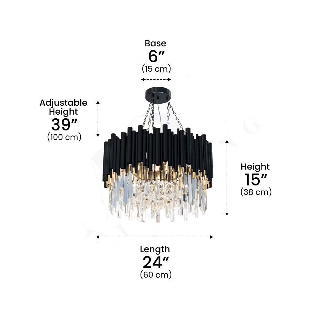 Obsidian Circle Chandelier