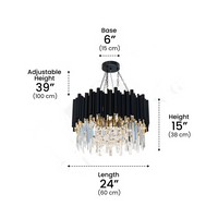 Obsidian Circle Chandelier