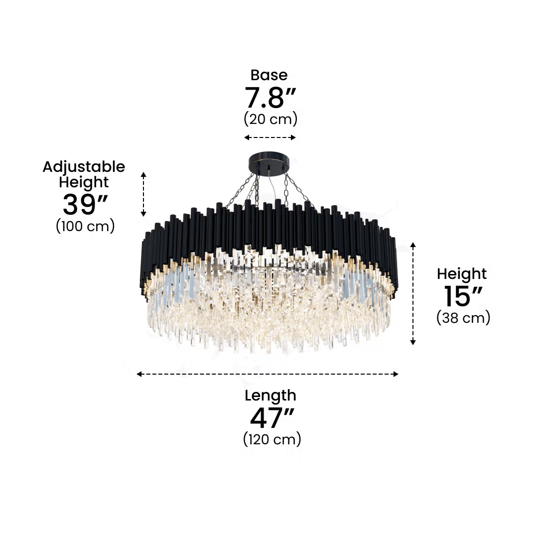 Obsidian Circle Chandelier
