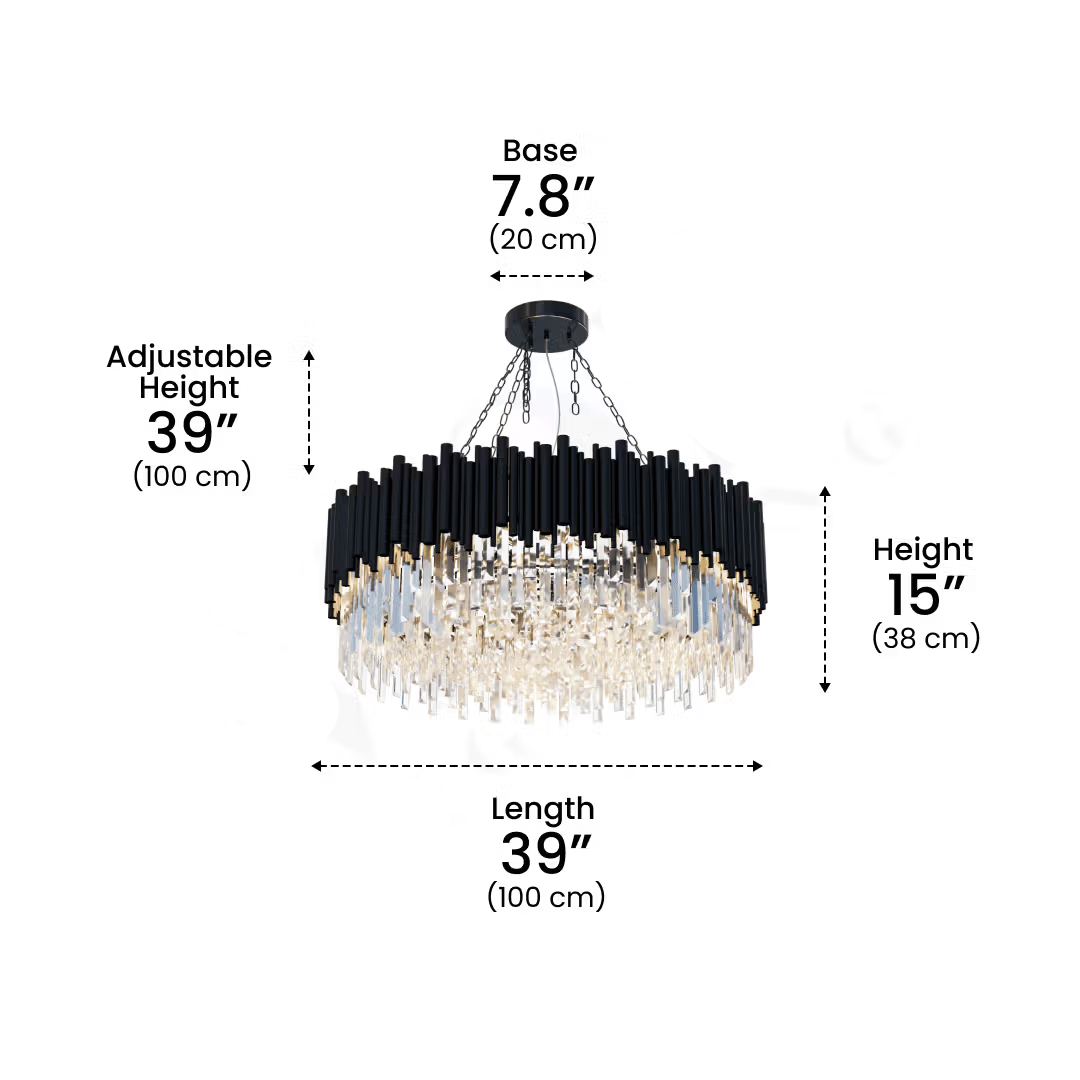 Obsidian Circle Chandelier