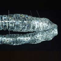 Troli round crystal chandelier display image Cool White