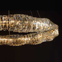 Troli round crystal chandelier display image Warm White