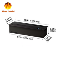 250cm of single fake flame color electric fireplace