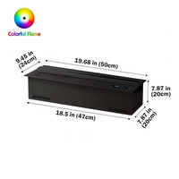 size of 50cm electric fireplace 